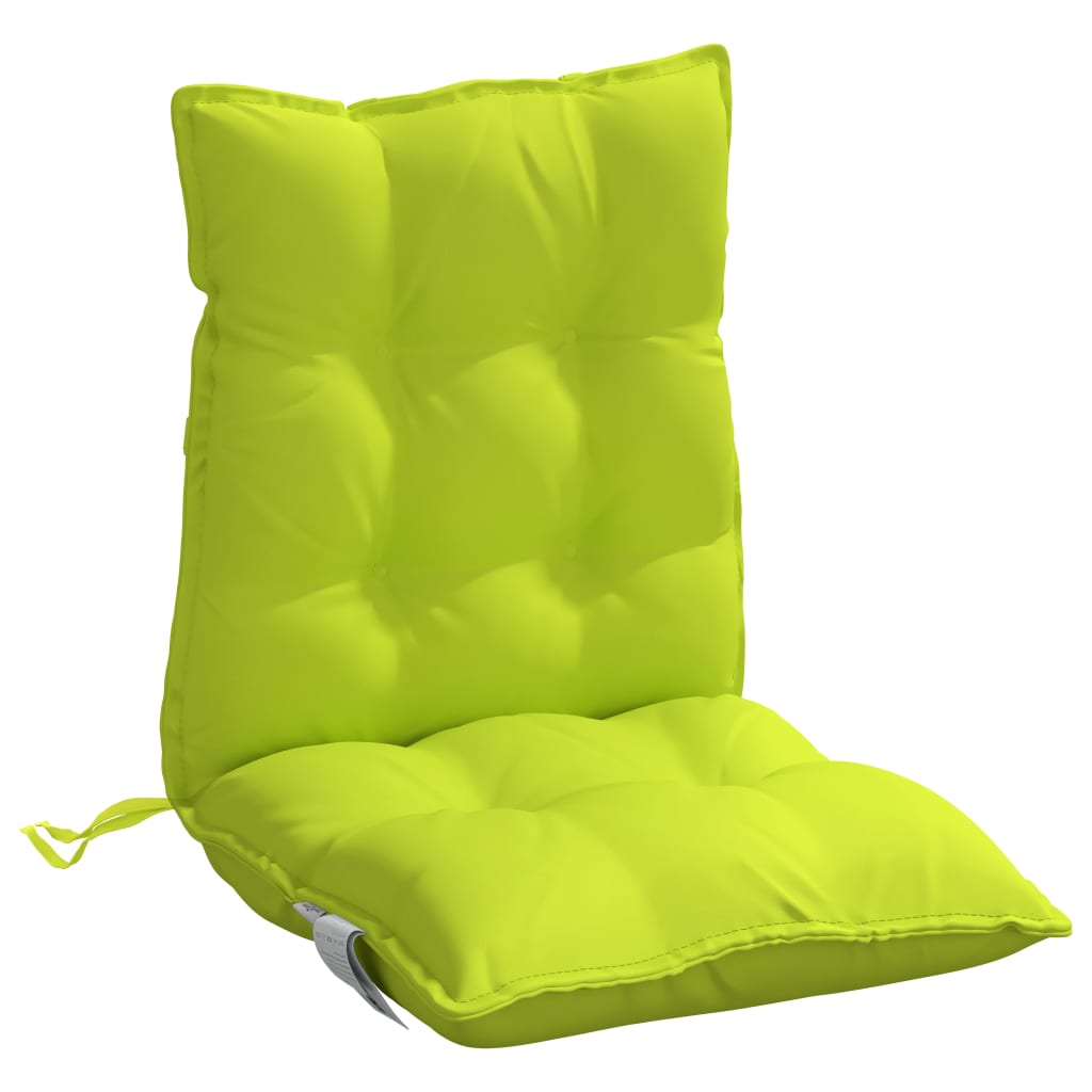 Възглавници за стол с ниска облегалка 4 бр яркозелен Оксфорд