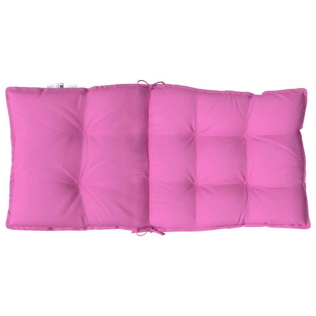 Възглавници за стол с ниска облегалка 4 бр розови Оксфорд плат