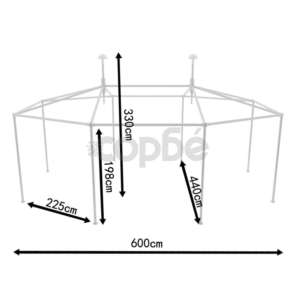 Комплект конструкция и аксесоари за сглобяване на сватбена шатра