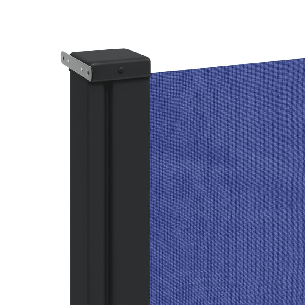Прибираща се странична тента, синя, 100x300 см