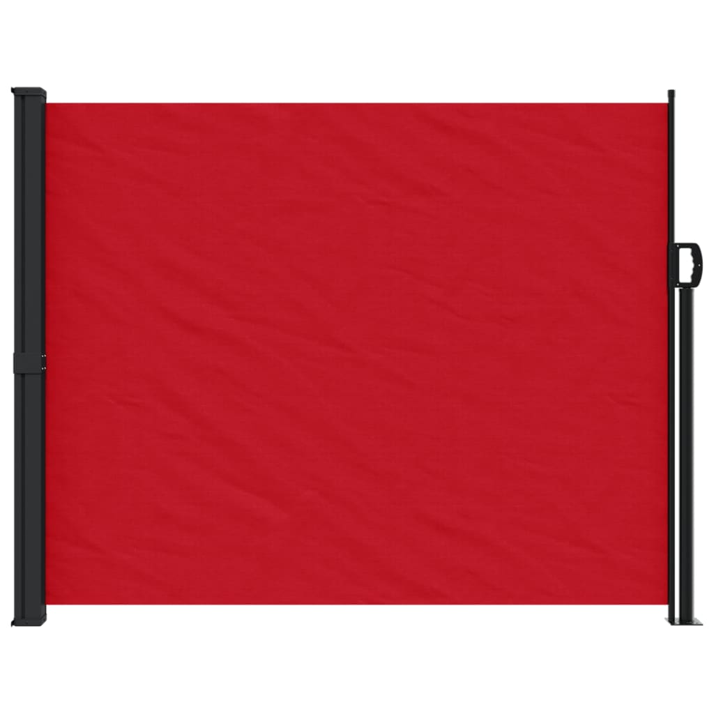 Прибираща се странична тента, червена, 160x300 см