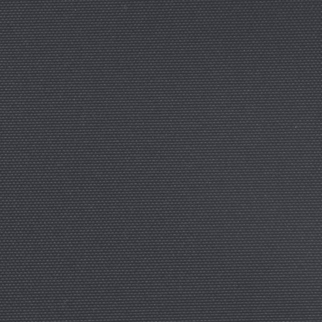 Прибираща се странична тента, черна, 140x600 см