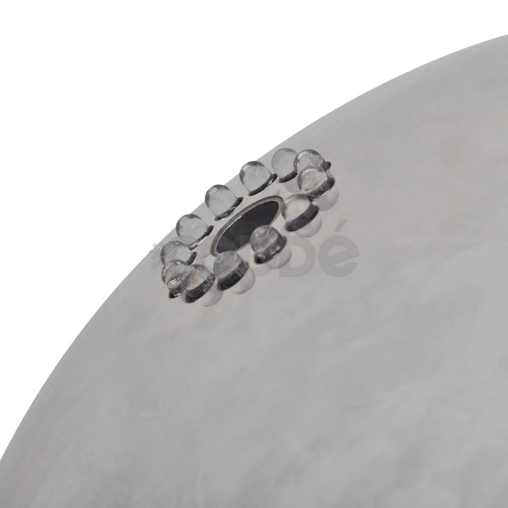 Градинска сфера за фонтан с LED, неръждаема стомана, 30 см