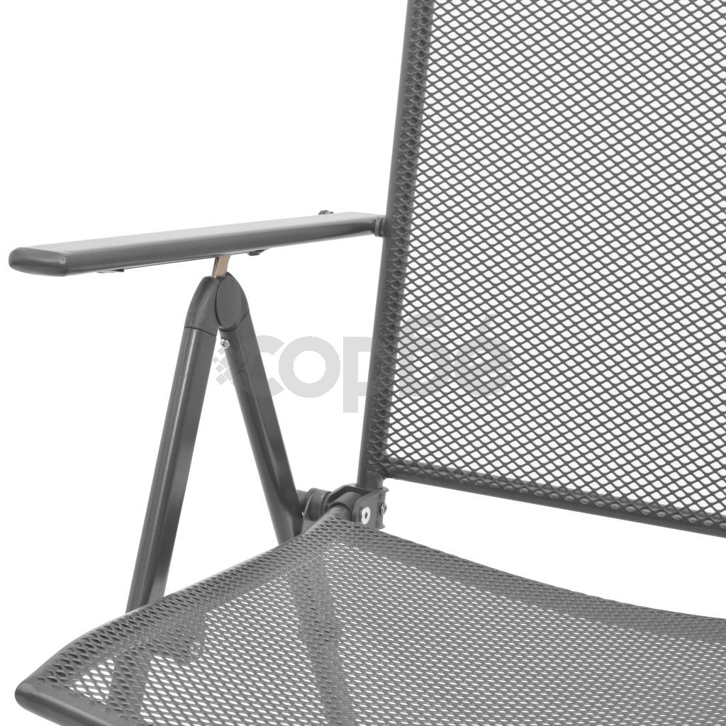 Градински регулируеми столове, 2 бр, стоманена мрежа