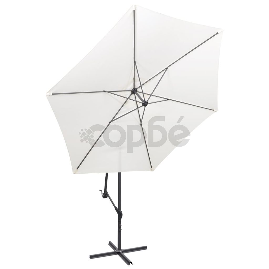Свободновисящ чадър, 3 м, пясъчно бял