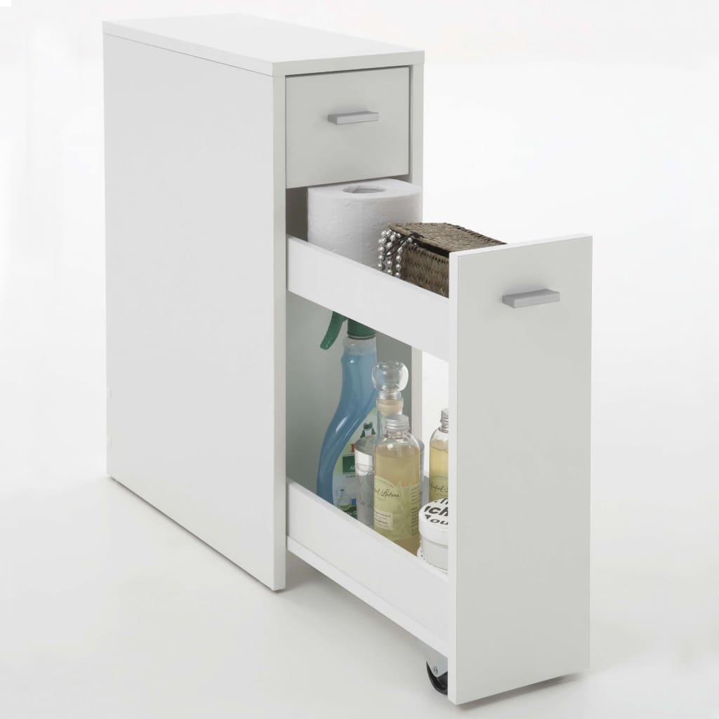FMD Шкаф с 2 чекмеджета, 20x45x61 см, бял
