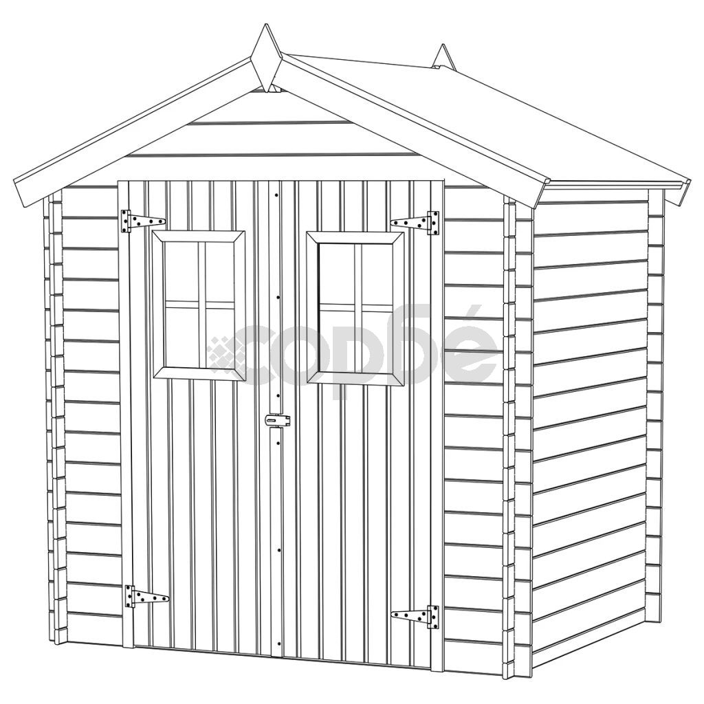 Градинска барака, 2x1,5 м, 19 мм, дървена