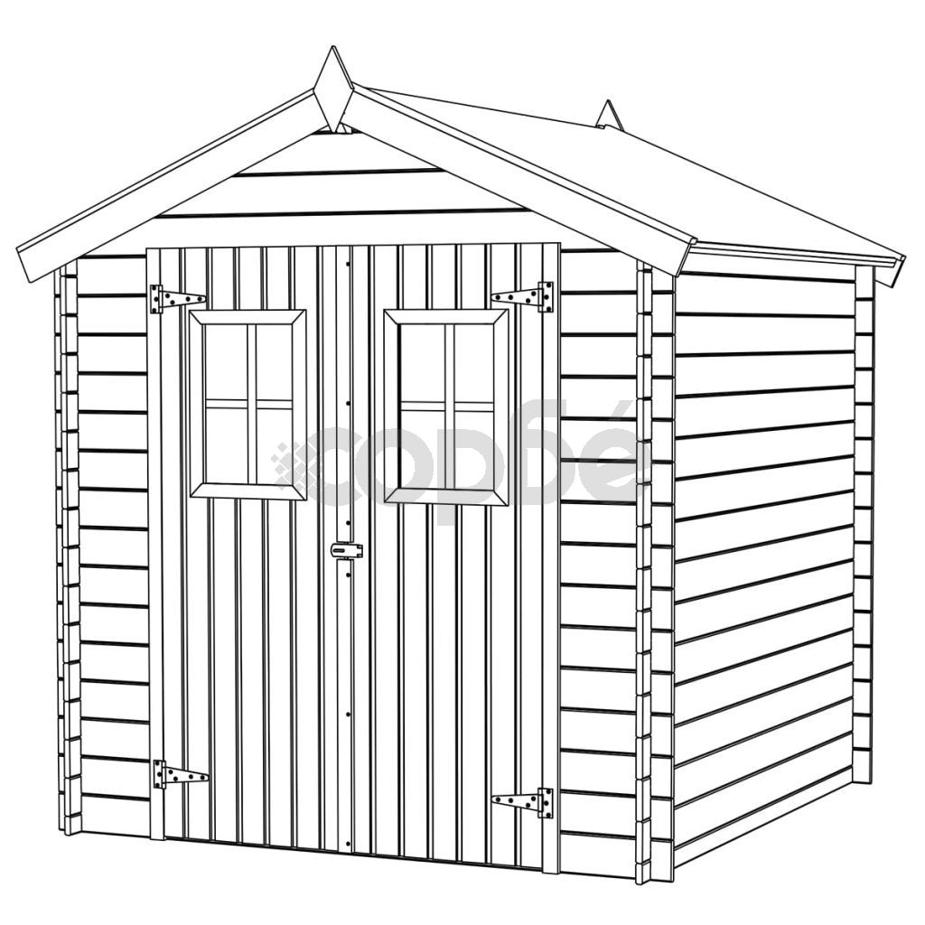 Градинска барака, 2x2 м, 19 мм, дървена