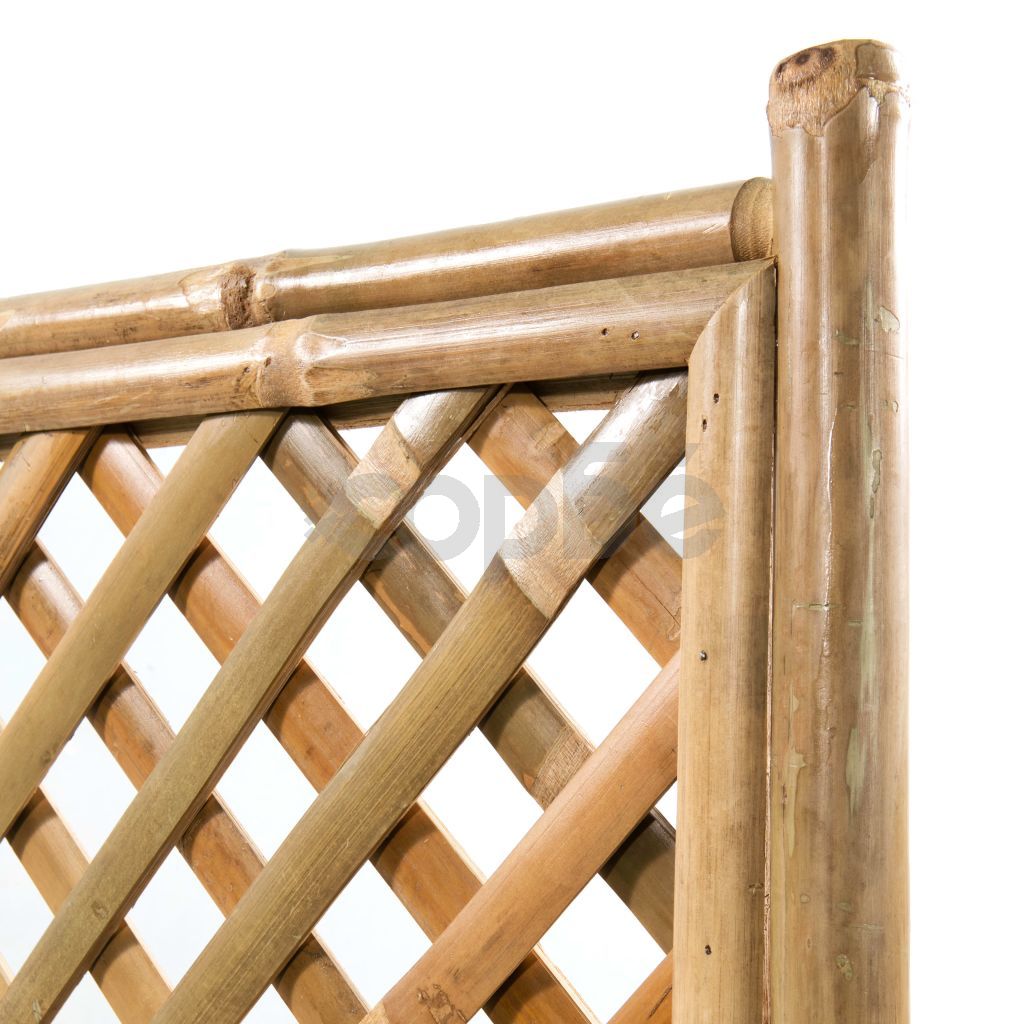 Градинска повдигната леха с решетка, бамбук, 40 см
