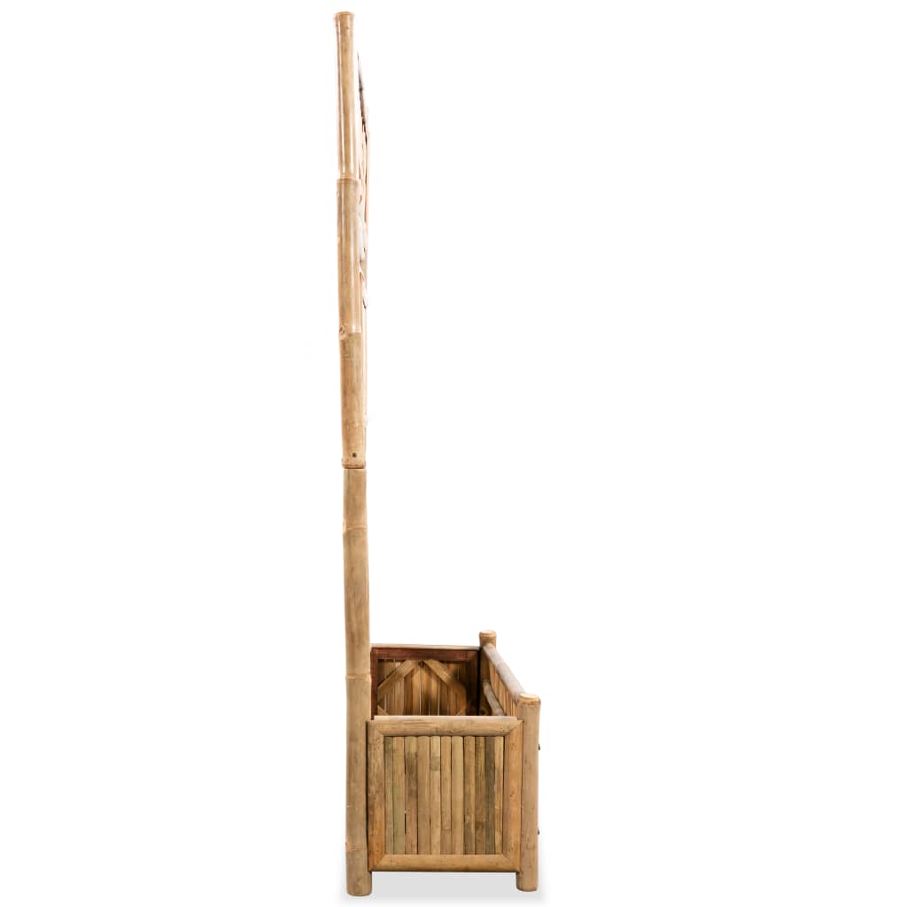 Градинска повдигната леха с решетка, бамбук, 70 см