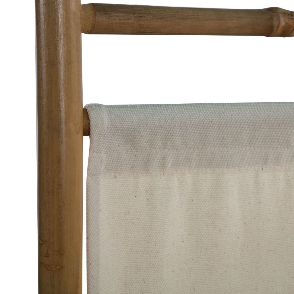 Сгъваем 4-панелен параван за стая, бамбук и текстил, 160 cм