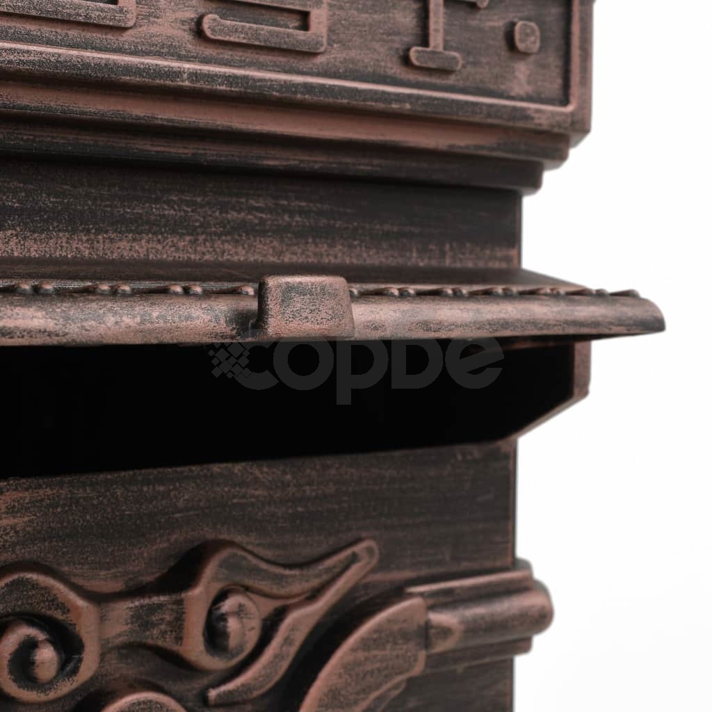 Алуминиева пощенска кутия стълб винтидж стил неръждаема бронз