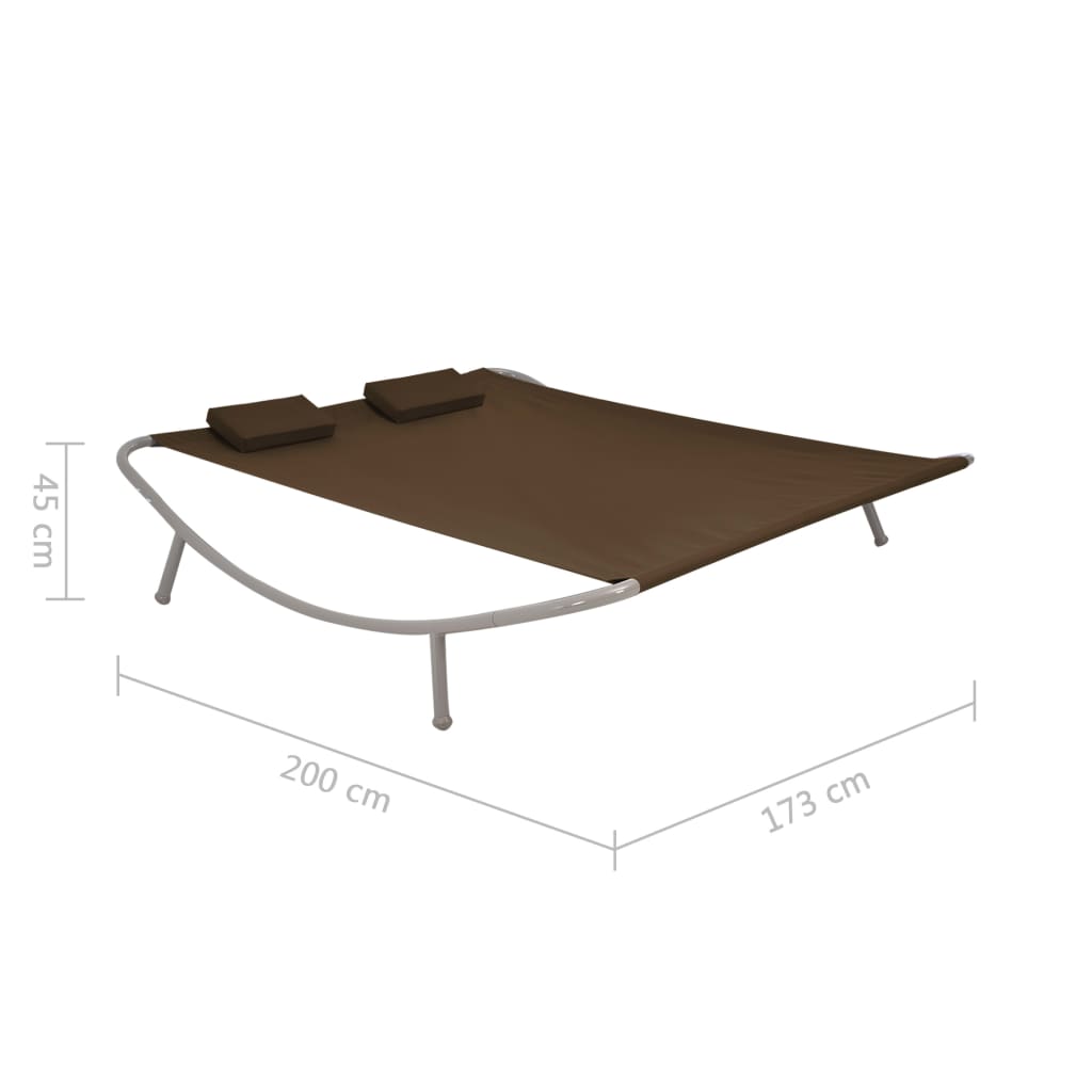 Градинско легло, кафяво, 200x173x45 см, стомана