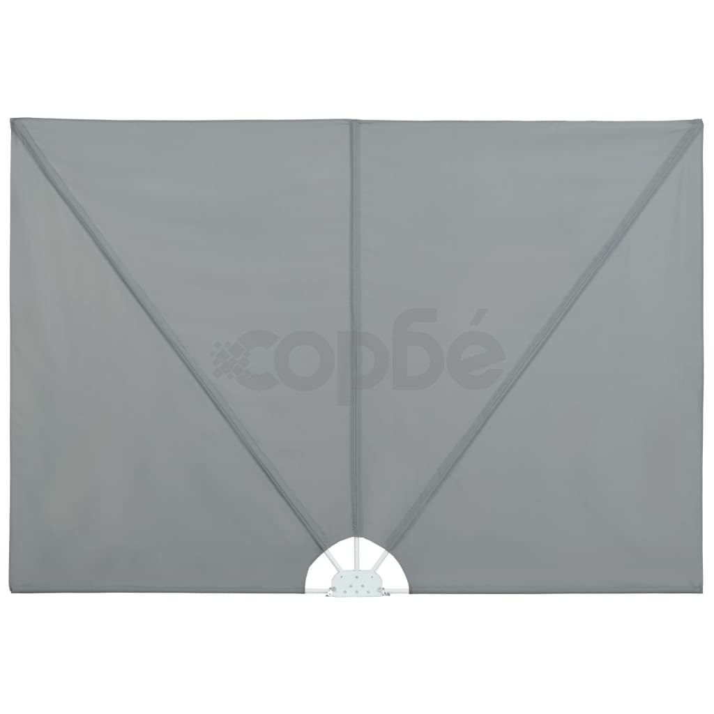 Сгъваема странична тента за тераса, сива, 400x200 см