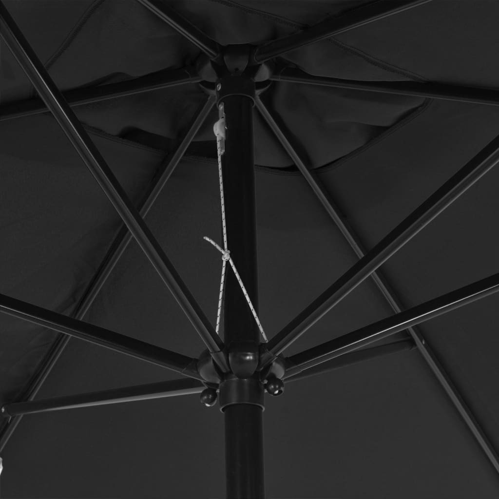 Градински чадър с метален прът, 300x200 см, антрацит