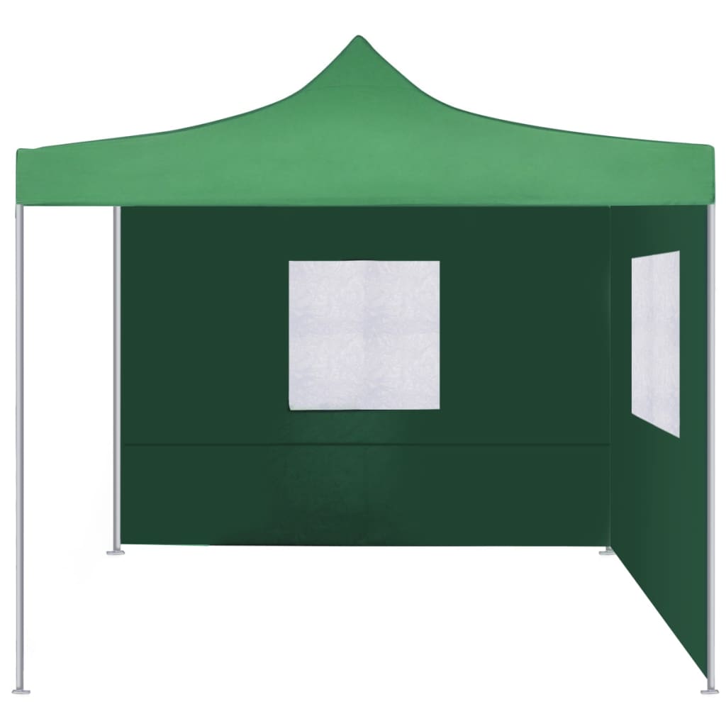 Сгъваема шатра с 2 стени, 3x3 м, зелена