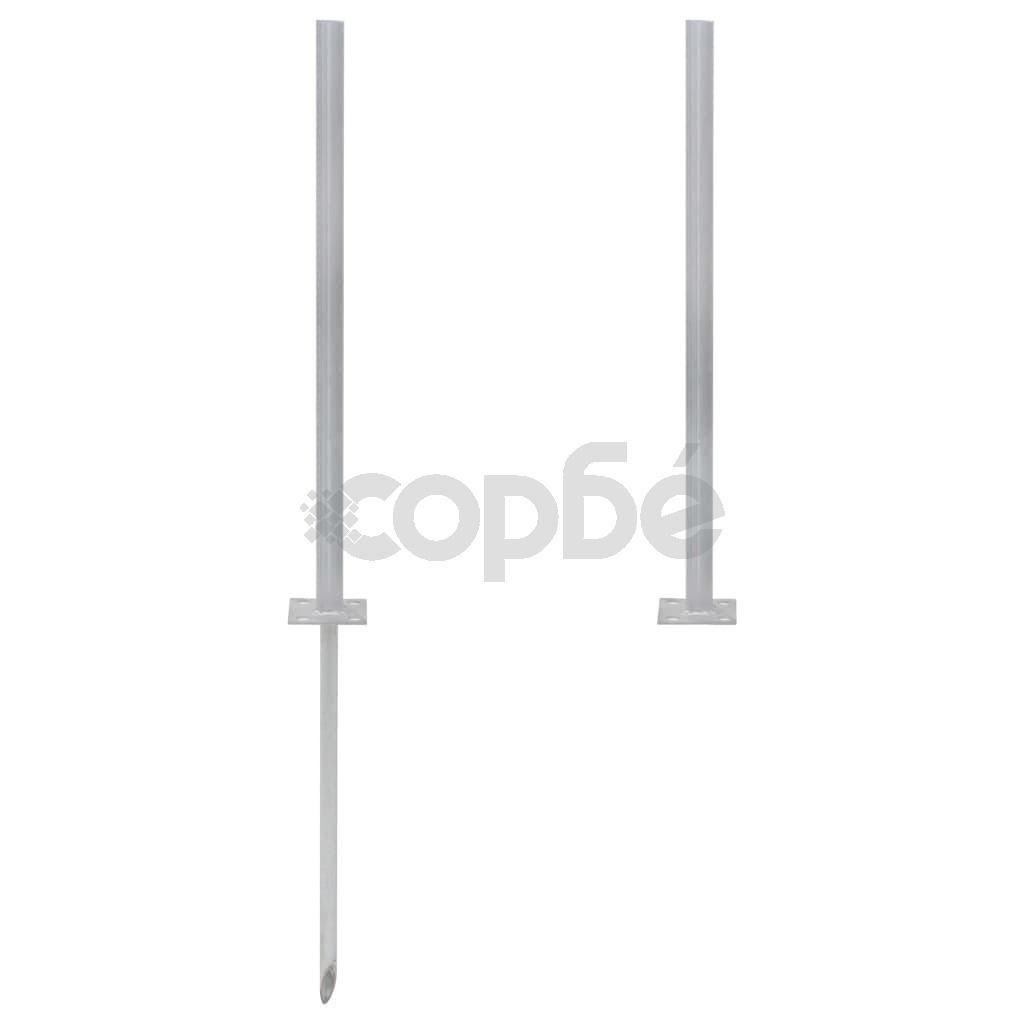 Ограден панел с 1 стълб, WPC, 180x(165-180) см, кафяв