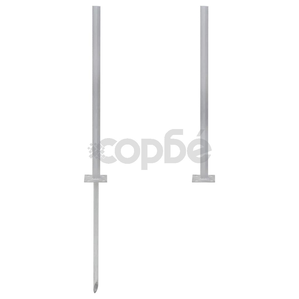 Ограден панел с 1 стълб, WPC, 180x180 см, сив