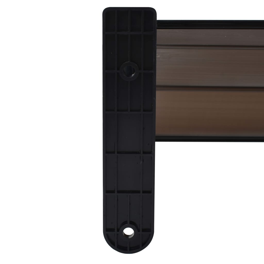 Навес за врата, черен, 120x100 см, PC