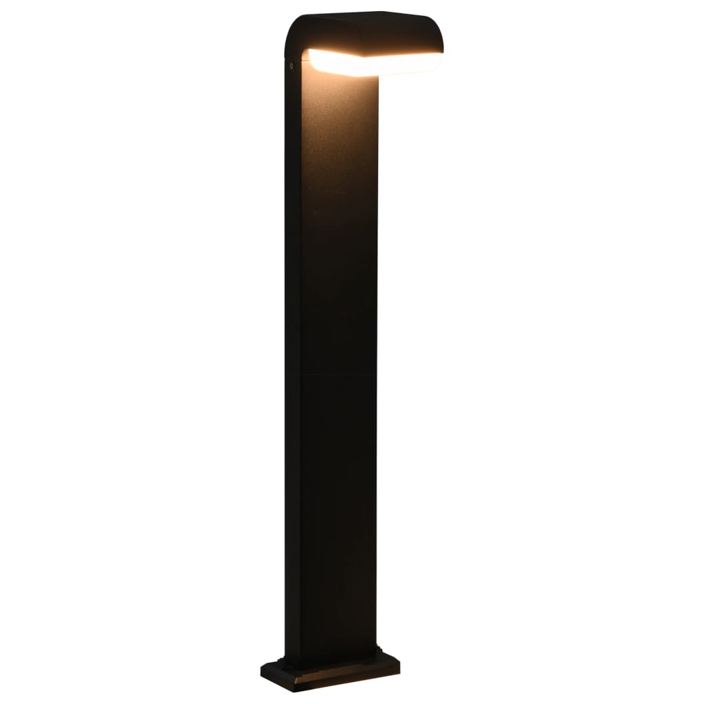 Градинска LED лампа, 9 W, черна, овална