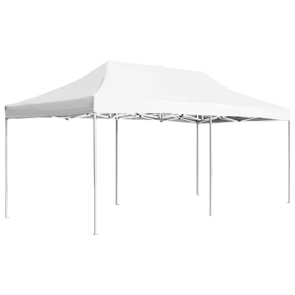 Професионална сгъваема шатра, алуминий, 6х3 м, бяла