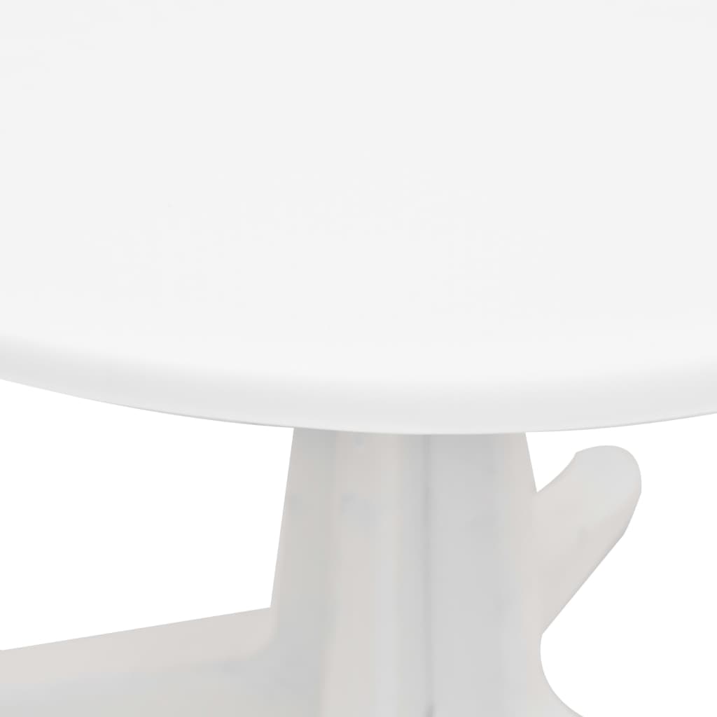 Градинска маса, бяла, 70 см, пластмаса