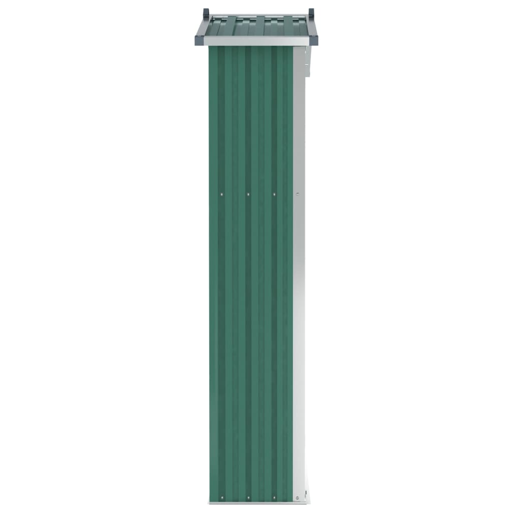 Градинска барака, зелена, 107,5x46x183 см, поцинкована стомана