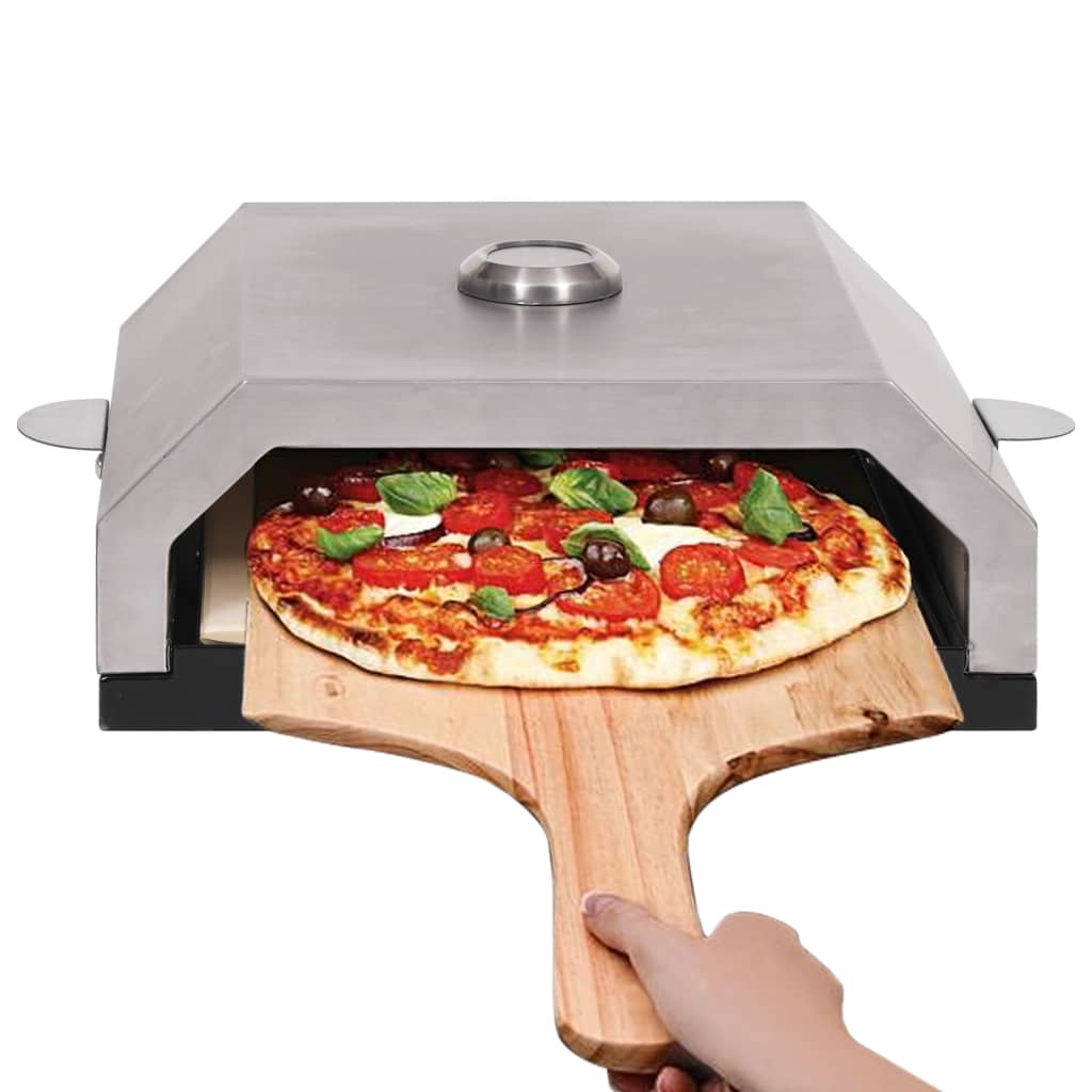 Пица фурна с керамична плоча за барбекю на газ/въглища
