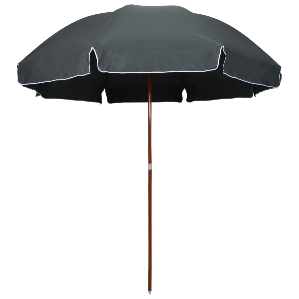Чадър със стоманен прът, 300 см, антрацит