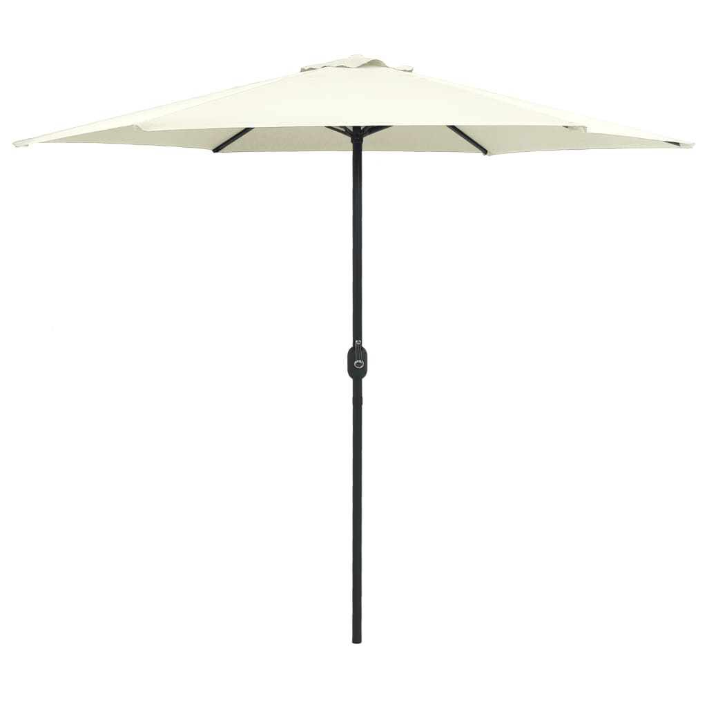 Градински чадър с алуминиев прът, 270x246 см, пясъчнобял
