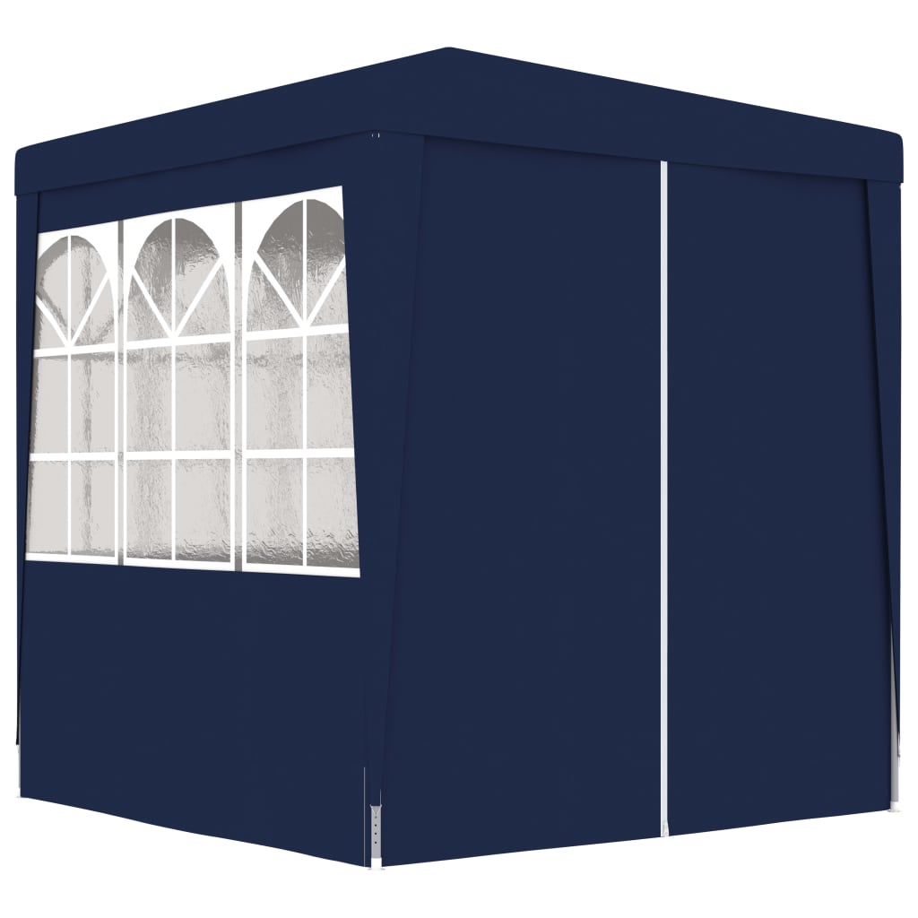 Професионална парти шатра със стени 2x2 м синя 90 г/кв.м.