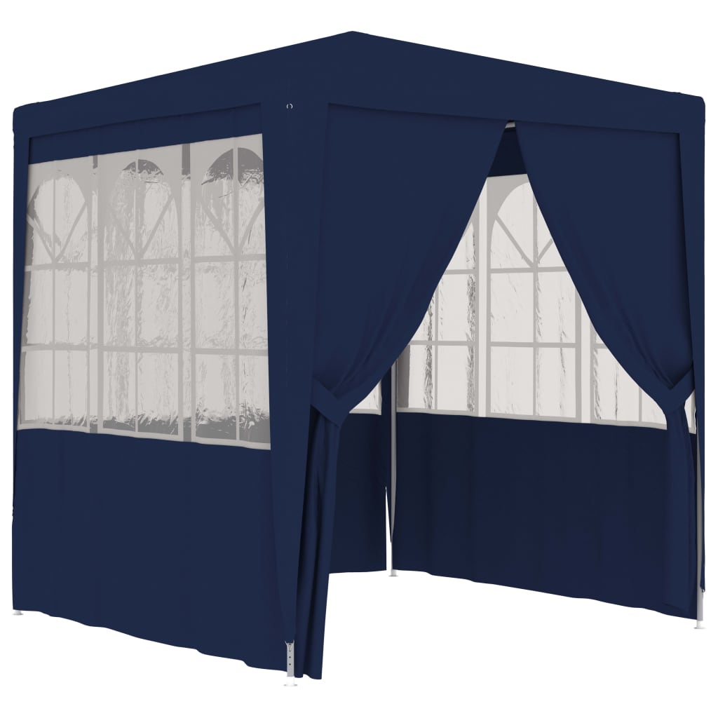 Професионална парти шатра със стени 2,5x2,5 м синя 90 г/кв.м.