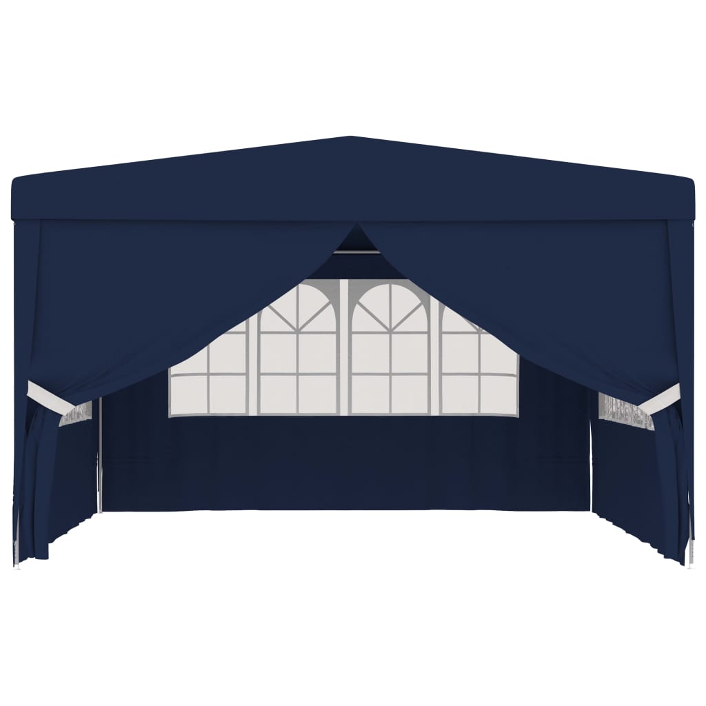 Професионална парти шатра със стени 4x4 м синя 90 г/кв.м.
