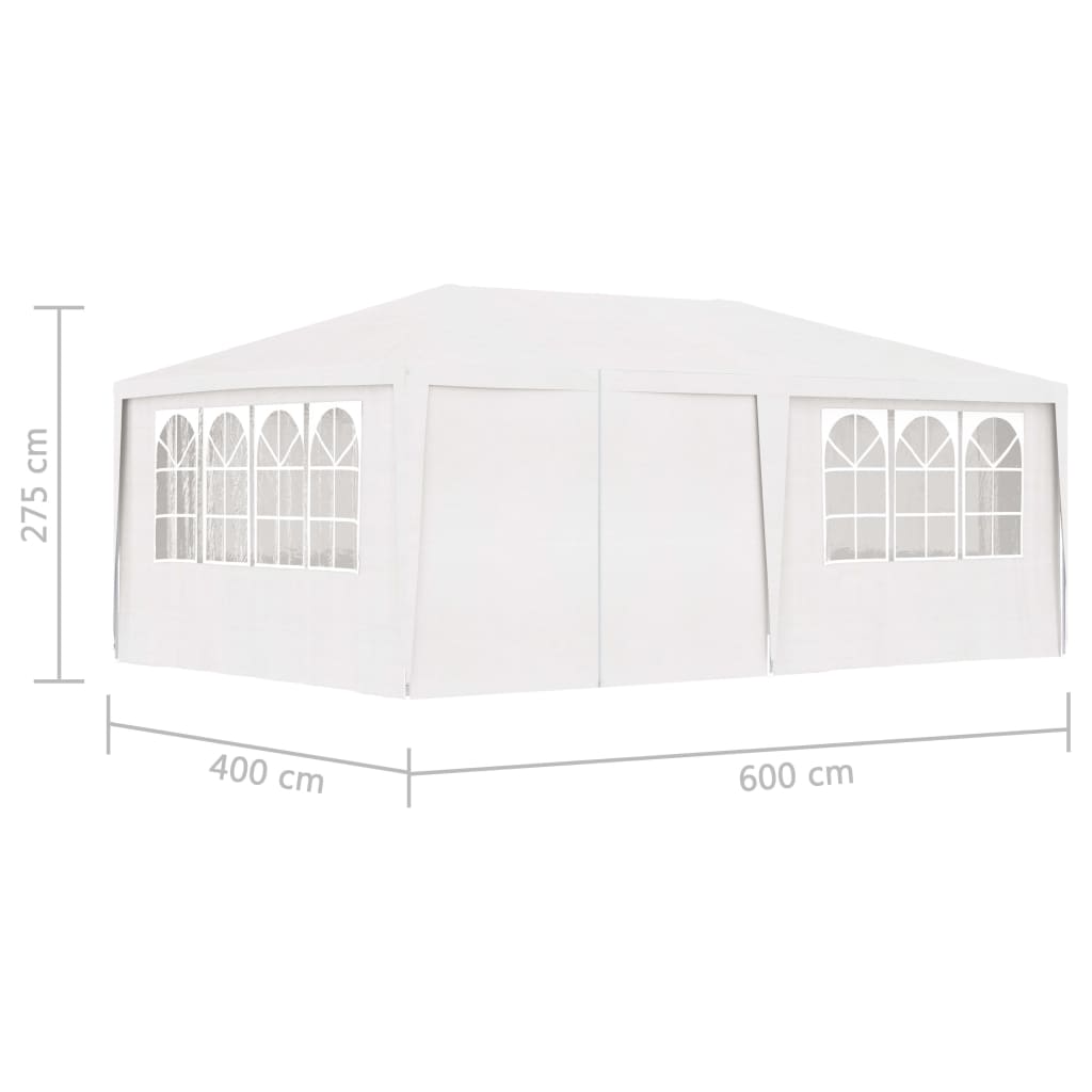 Професионална парти шатра със стени 4х6 м бяла 90 г/кв.м.