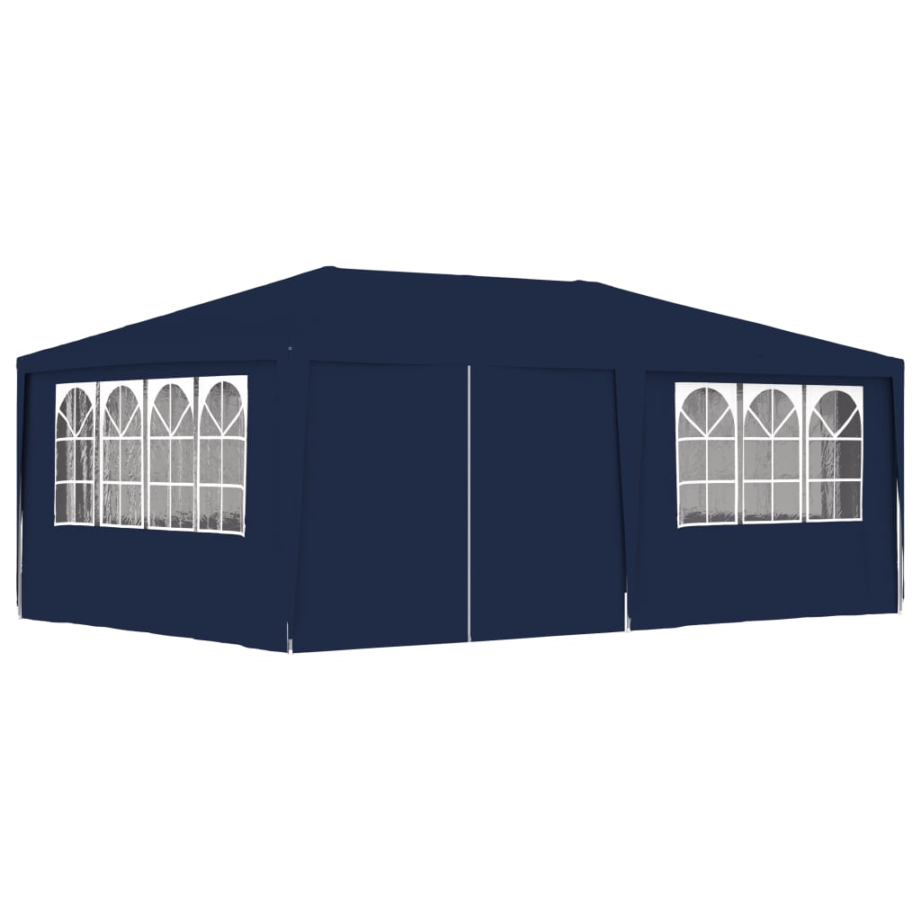 Професионална парти шатра със стени 4x6 м синя 90 г/кв.м.