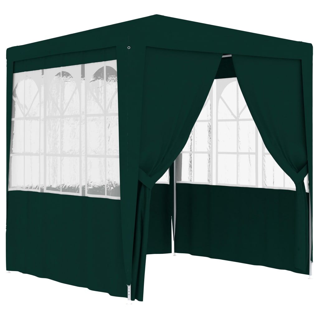 Професионална парти шатра със стени 2x2 м зелена 90 г/кв.м.