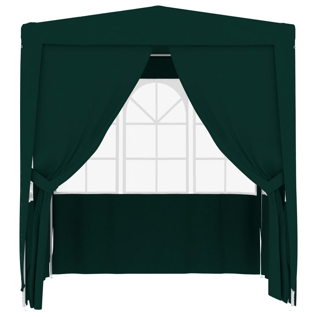 Професионална парти шатра със стени 2x2 м зелена 90 г/кв.м.