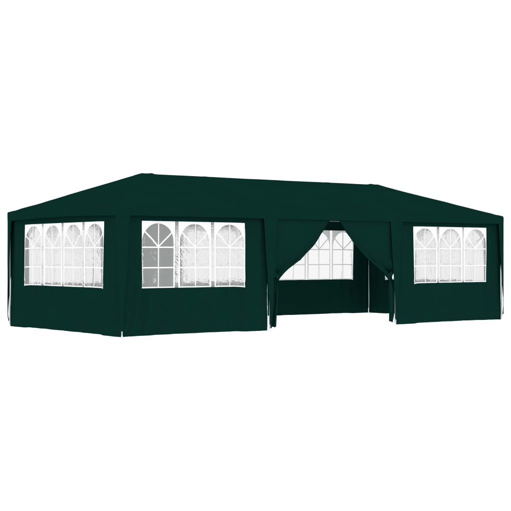 Професионална парти шатра със стени 4x9 м зелена 90 г/кв.м.