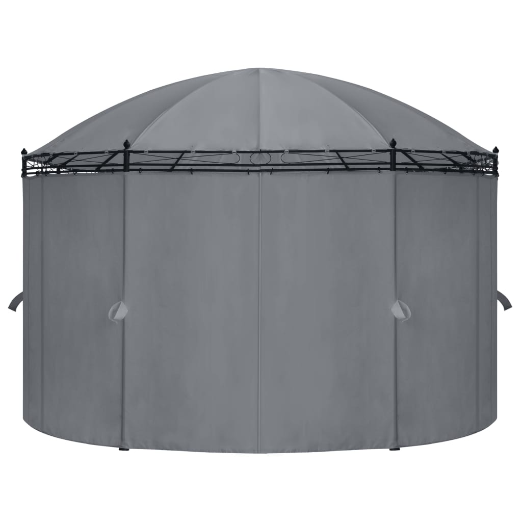 Градинска шатра със завеси, 520x349x255 см, антрацит