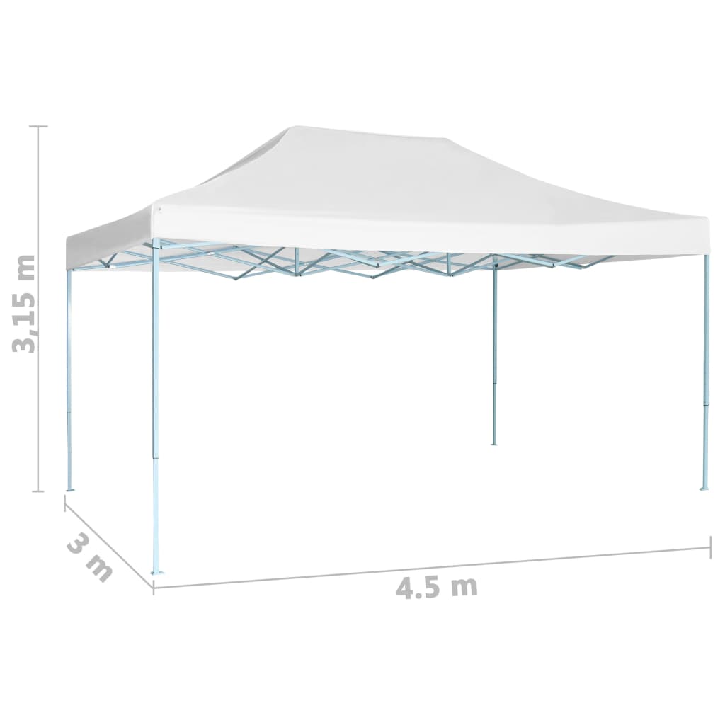 Сгъваема парти шатра 3x4,5 м бяла