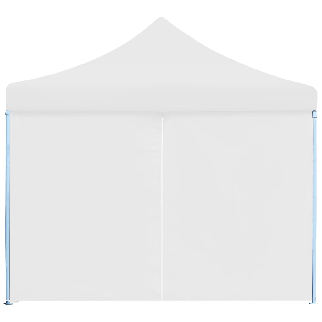 Сгъваема шатра с 8 странични стени, 3x9 м, бяла