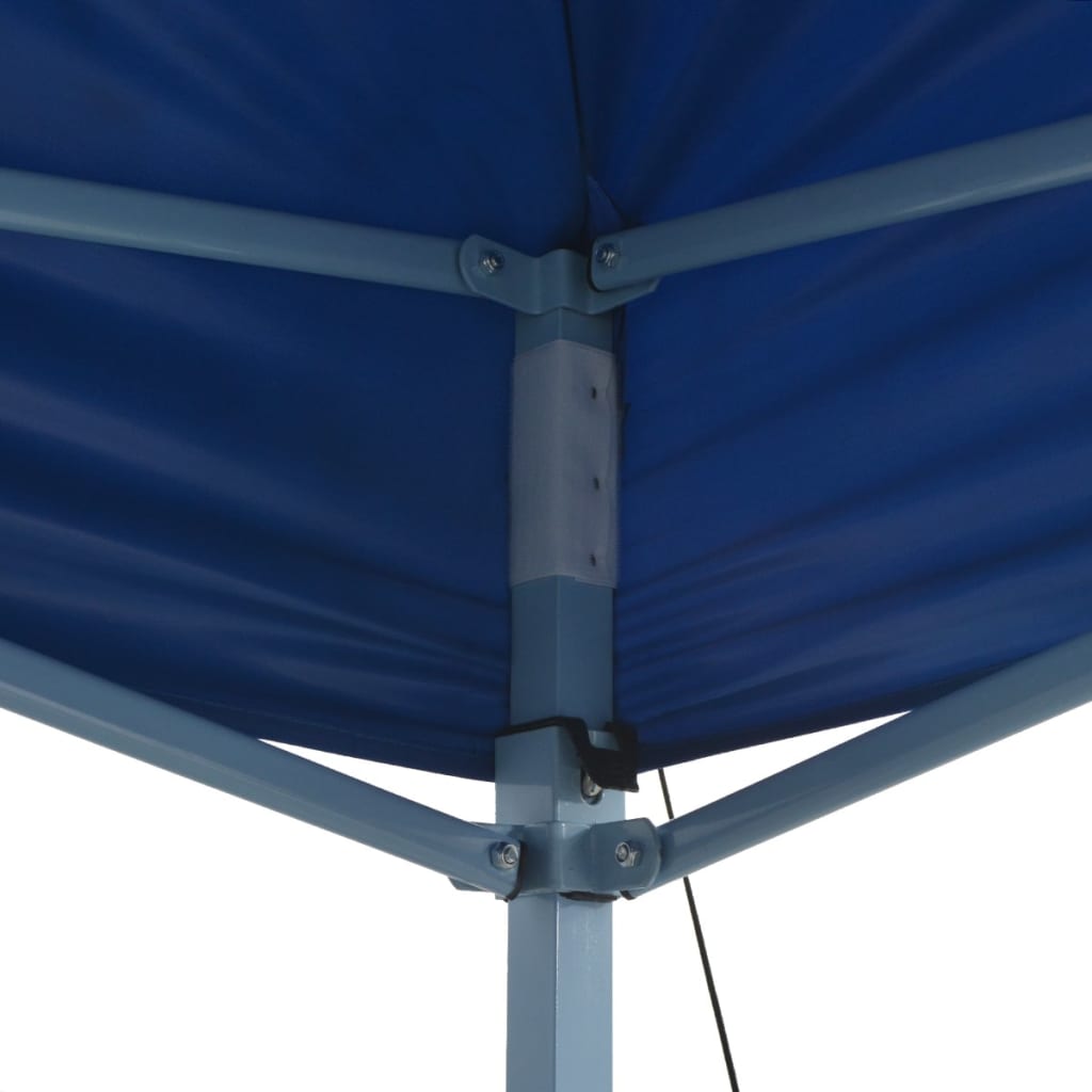 Професионална сгъваема парти шатра, 3х4 м, стомана, синя