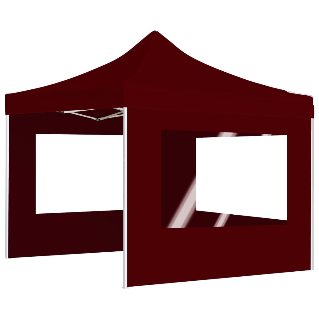 Професионална сгъваема шатра със стени алуминий 2x2 м бордо