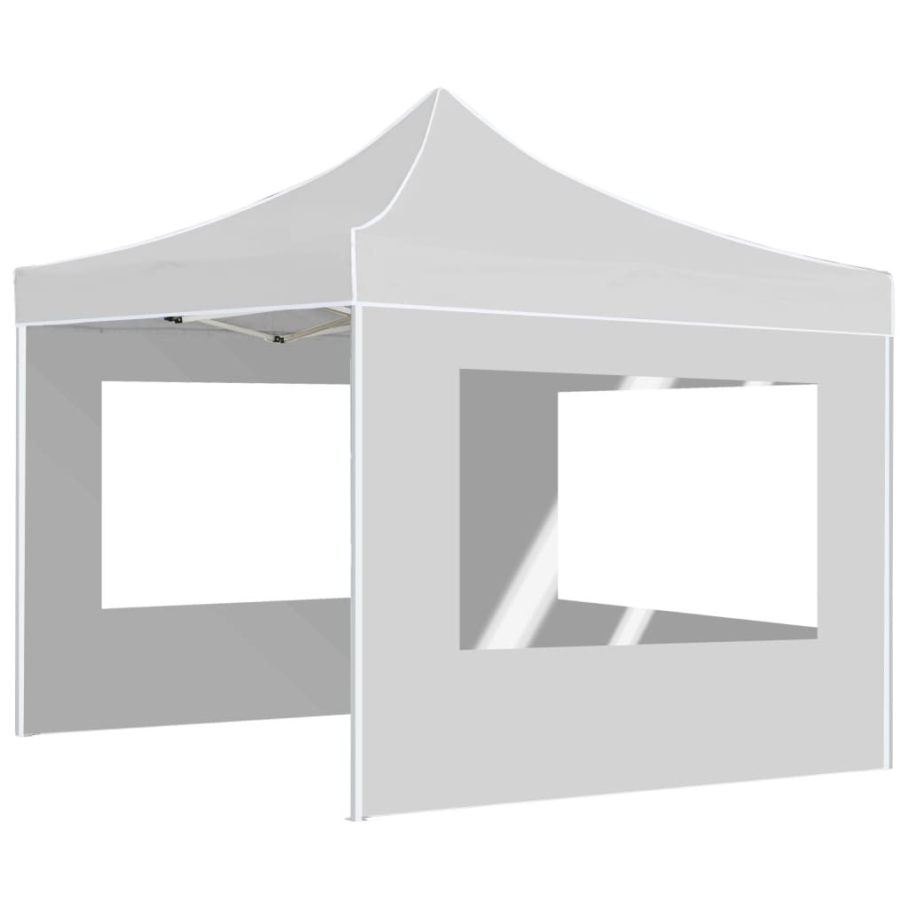 Професионална сгъваема шатра с алуминиеви стени 2x2 м бяла