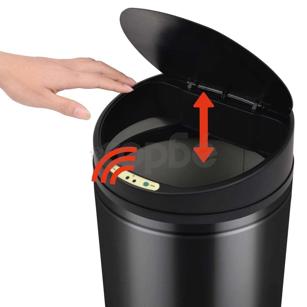 Кош за отпадъци с автоматичен сензор, 42 литра, черен