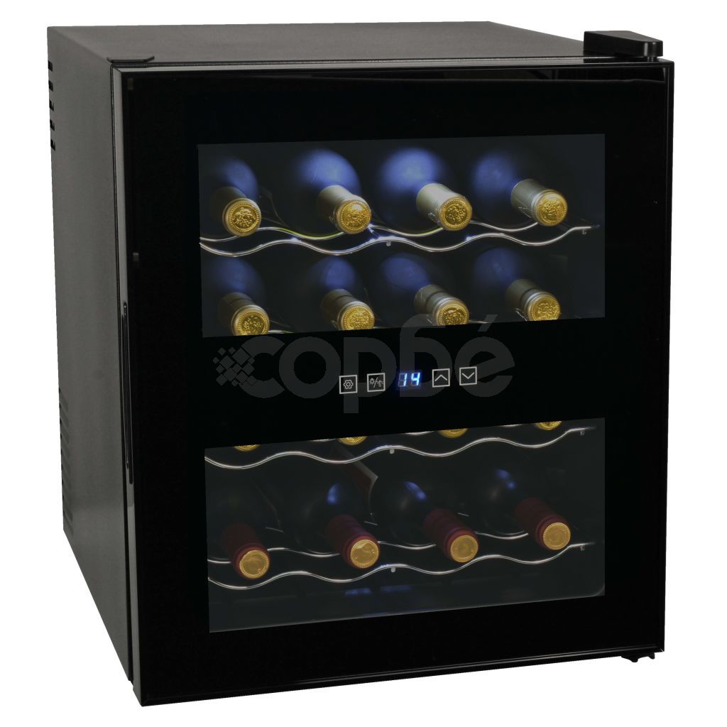 Охладител за вино, 48 л, 16 бутилки, LCD дисплей