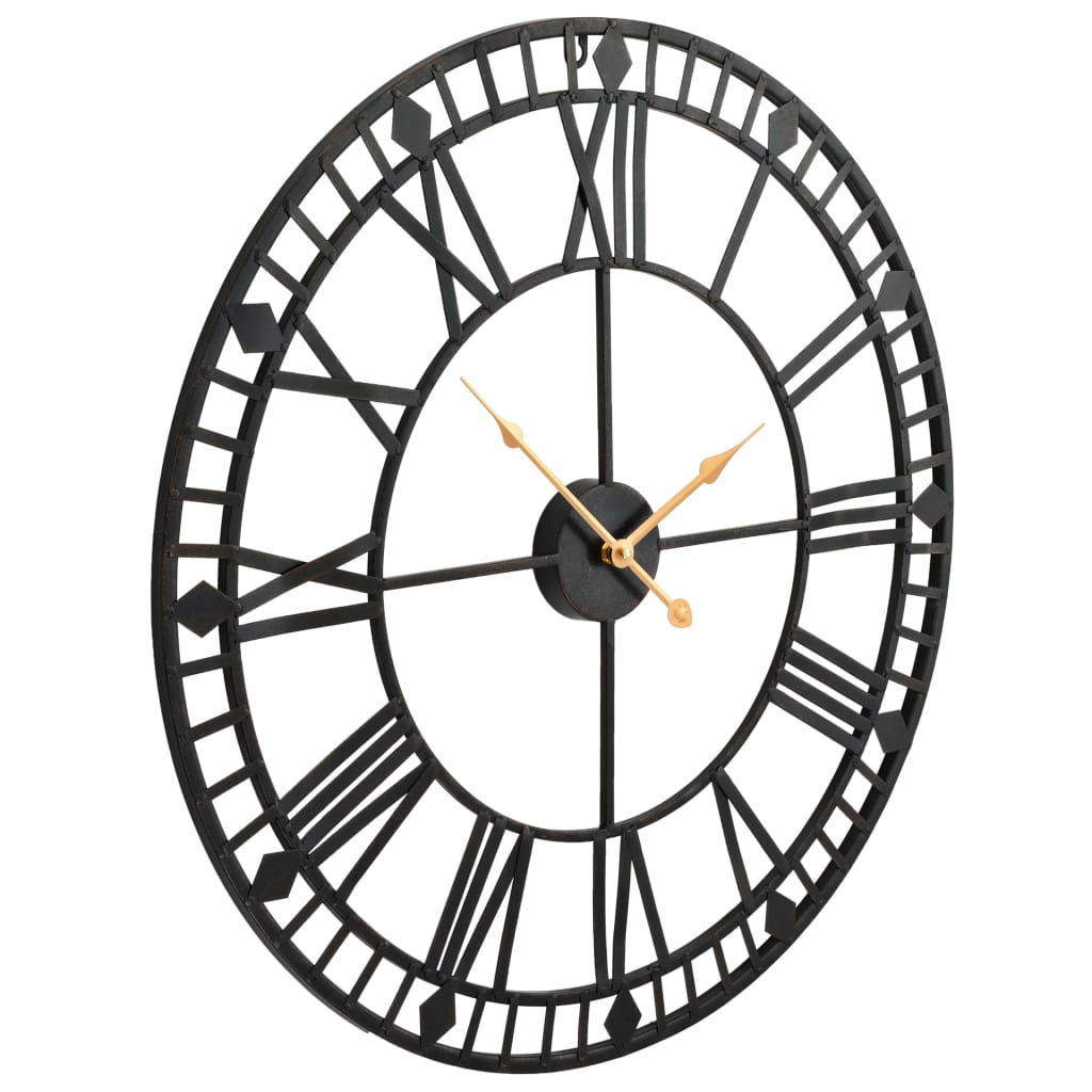 Винтидж стенен кварцов часовник, метал, 60 см, XXL