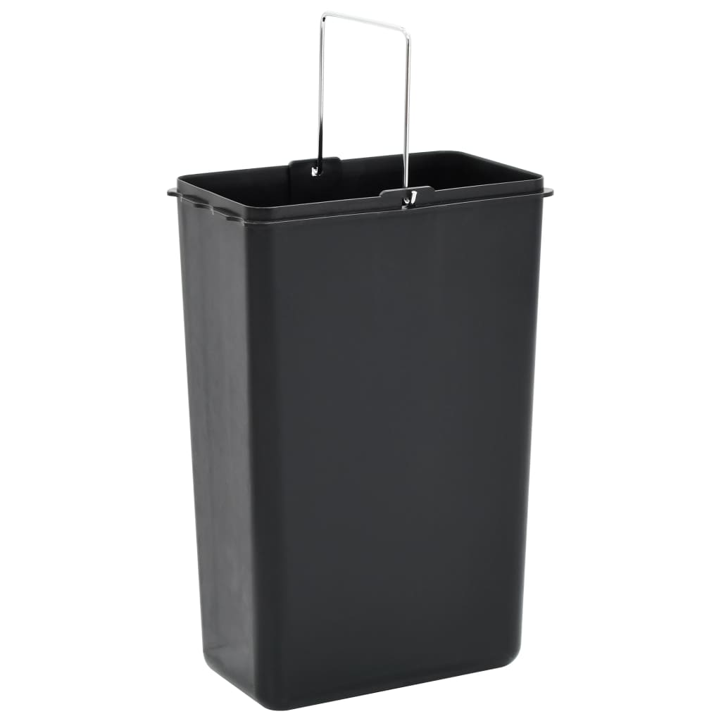 Кофа за рециклиране на боклук сребриста неръждаема стомана 45 л