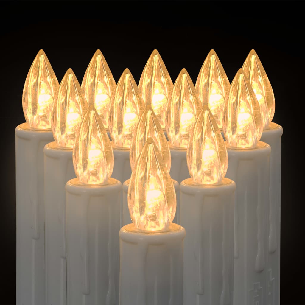 Безжични LED свещи с дистанционно управление, 10 бр, топло бяло