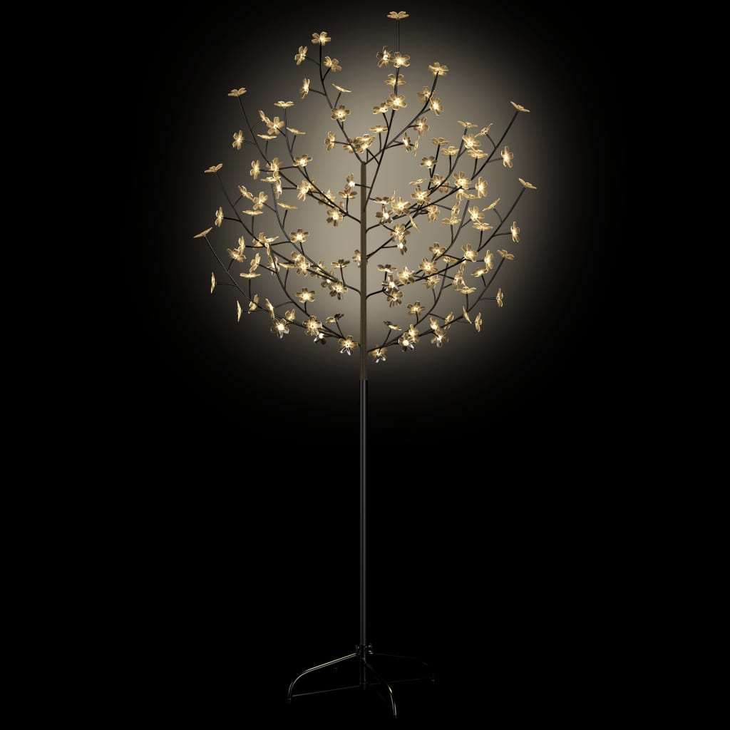 Коледно дърво, 120 LED топло бeли, разцъфнала череша, 150 см